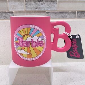 NEW Barbie Pink Retro 21 oz Ceramic‎ Coffee Mug Groovy Vibes